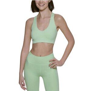 Calvin‎ Klein Performance Womens Size S Green Ribbed Sports Bra NWOT